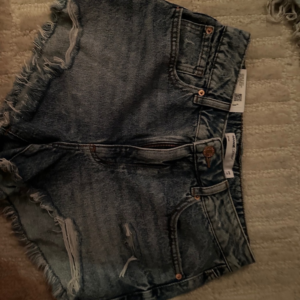 garage denim jean shorts